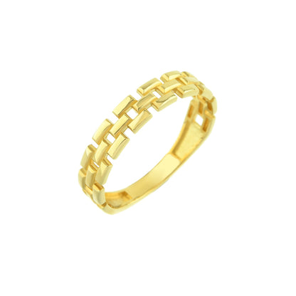 14K Real Solid Gold Stacking Band Ring for Women