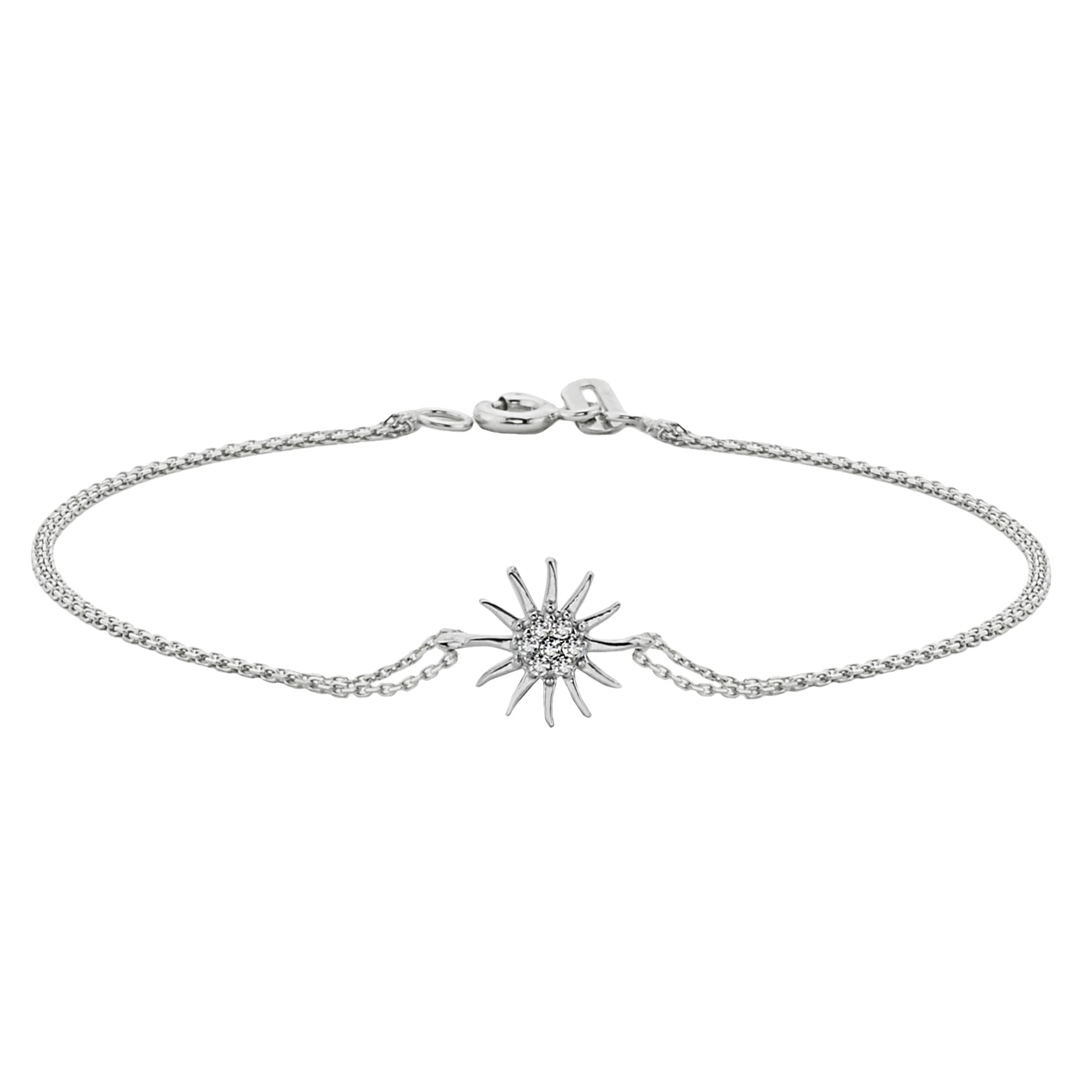 14K real solid gold sun bracelet for women , birthday gift, christmas gift