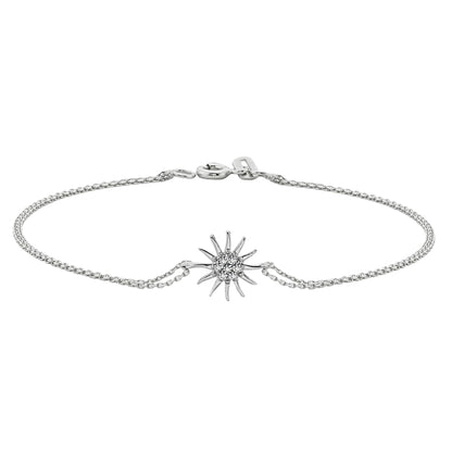 14K real solid gold sun bracelet for women , birthday gift, christmas gift