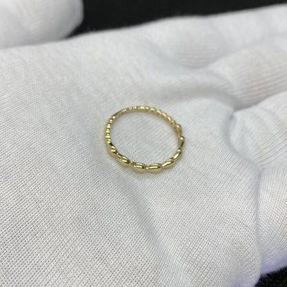 14K Real Solid Gold Teardrop Dotted Ring for Women , Dainty Rings , Minimalist ring for women