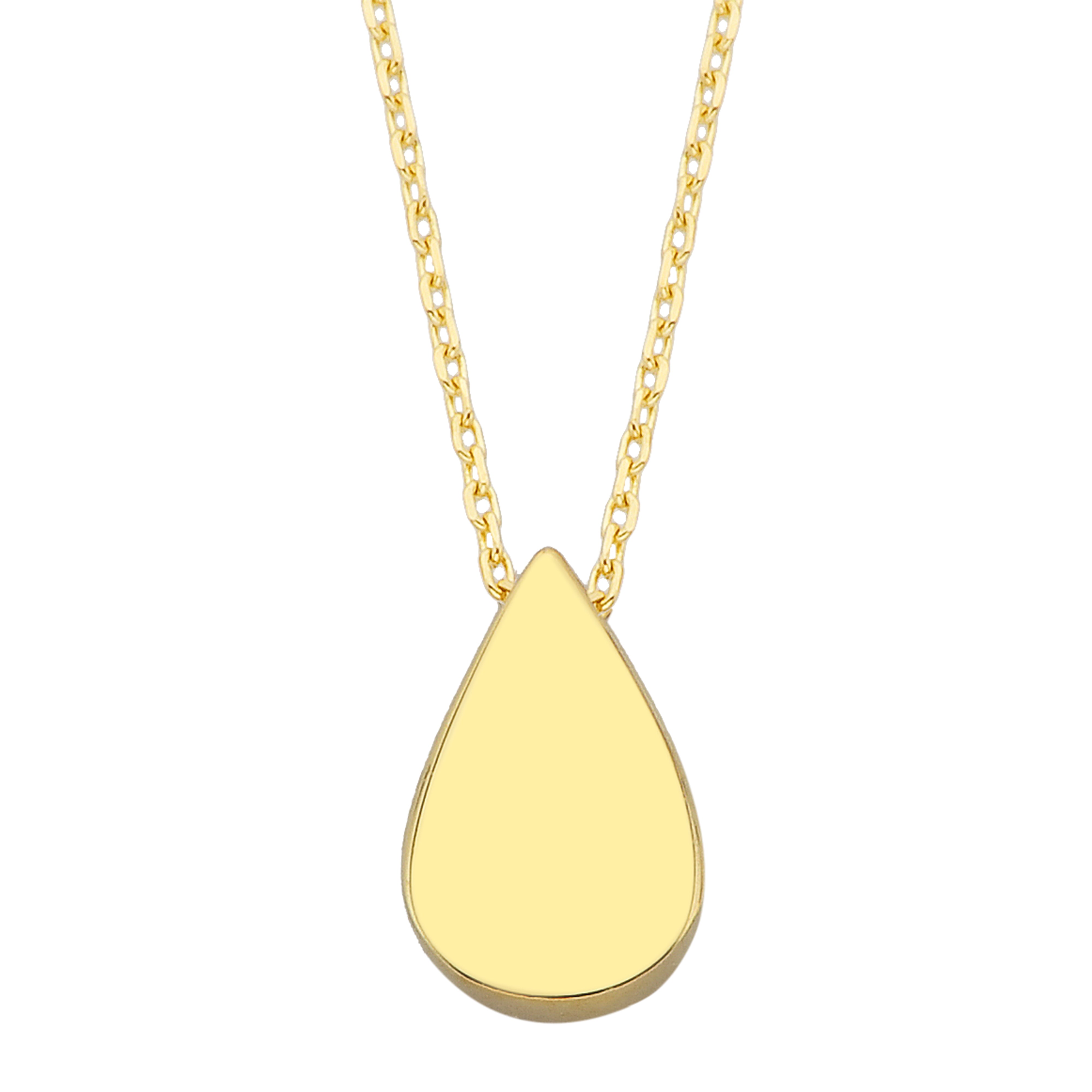 14K Real Solid Gold Teardrop Necklace for Women Girlfriend Mom Her Best Birthday Christmas Gift Tiny Dainty Charm Gold Pendant Chain jewelry