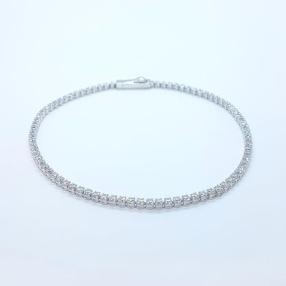 14K Real Solid Gold Tennis Bracelet for Women , CZ Eternity Tennis Bracelet