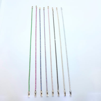 14K Real Solid Gold Tennis Bracelet for Women , CZ Eternity Tennis Bracelet