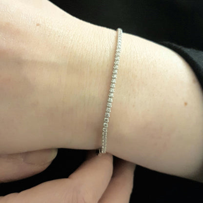 14K Real Solid Gold Tennis Bracelet for Women , CZ Eternity Tennis Bracelet