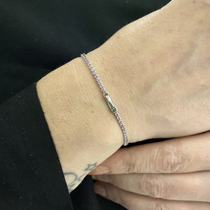 14K Real Solid Gold Tennis Bracelet for Women | CZ Eternity Tennis Bracelet for Her, Christmas Gift