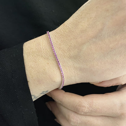 14K Real Solid Gold Tennis Bracelet for Women | CZ Eternity Tennis Bracelet for Her, Christmas Gift