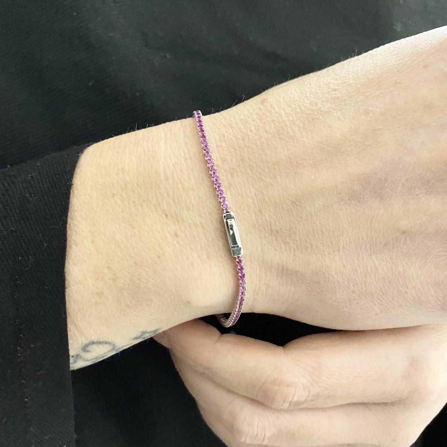 14K Real Solid Gold Tennis Bracelet for Women | CZ Eternity Tennis Bracelet for Her, Mother's Day Gift