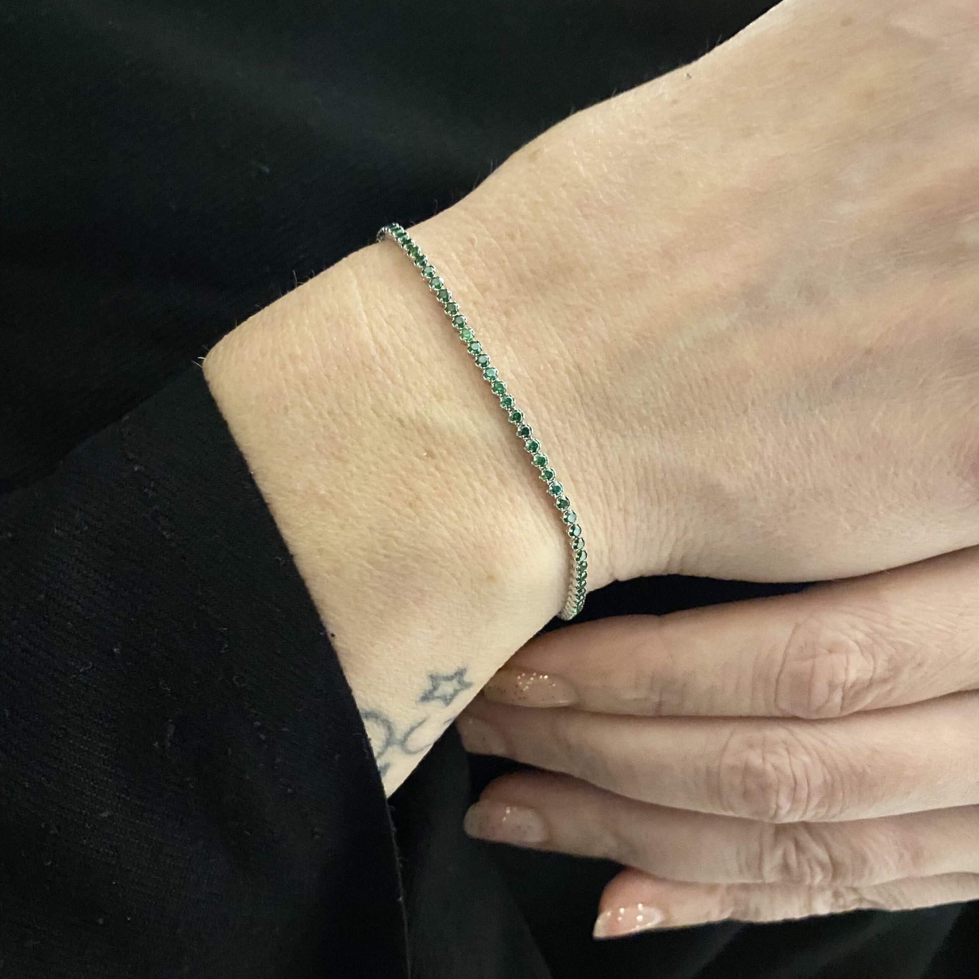 14K Real Solid Gold Tennis Bracelet for Women | CZ Eternity Tennis Bracelet for Her