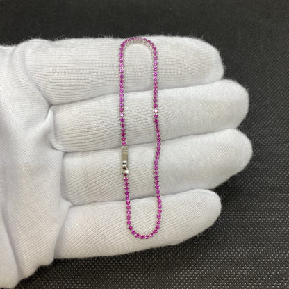 14K Real Solid Gold Tennis Bracelet for Women | CZ Eternity Tennis Bracelet for mom