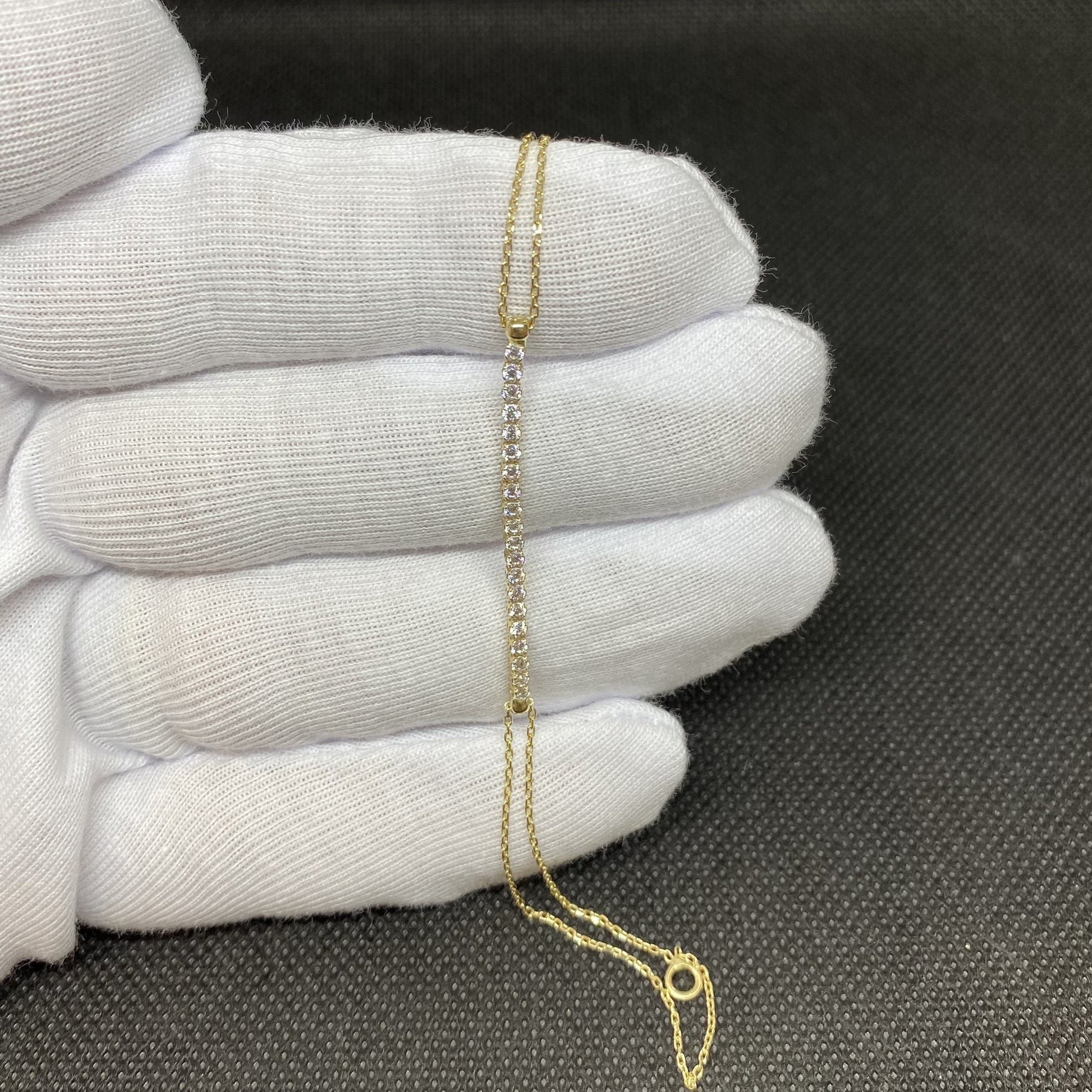 14K Real Solid Gold Tennis Bracelet for Women | CZ Tennis Bracelet christmas gift