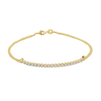14K Real Solid Gold Tennis Bracelet for Women | CZ Tennis Bracelet birthday gift