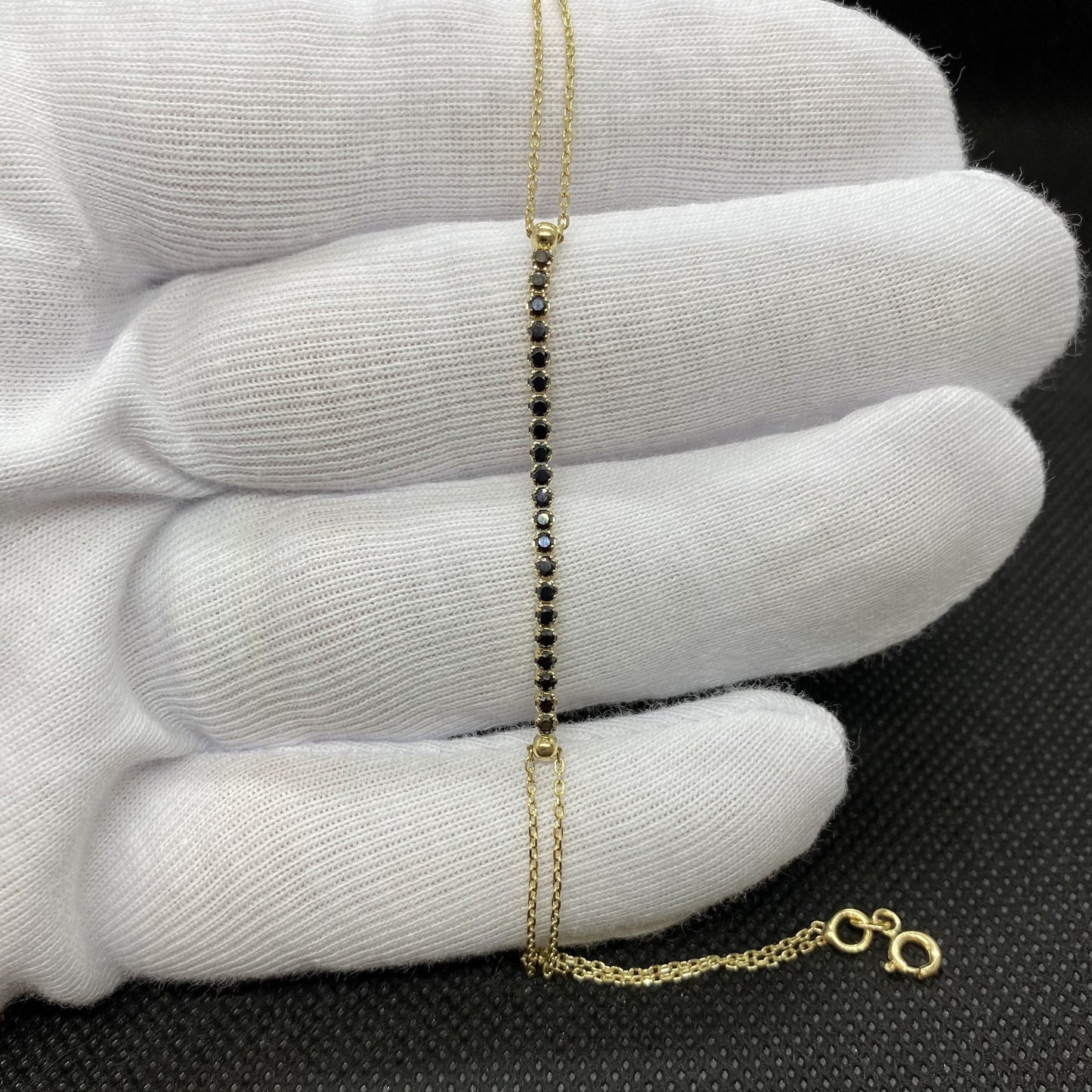 14K Real Solid Gold Tennis Bracelet for Women | CZ Tennis Bracelet birthday gift