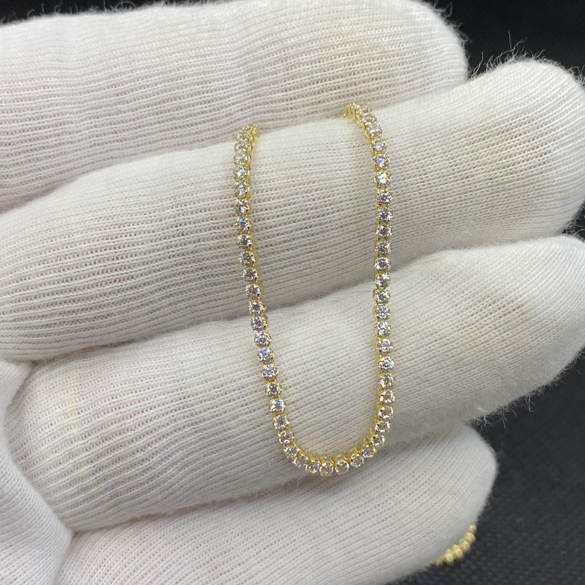 14K Real Solid Gold Tennis Necklace for Women , CZ Eternity Choker Tennis Jewelry , Birthday Christmas Gift for her mom