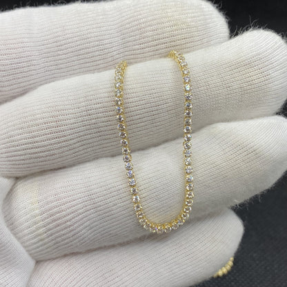 14K Real Solid Gold Tennis Necklace for Women , CZ Eternity Choker Tennis Jewelry , Birthday Christmas Gift for her mom