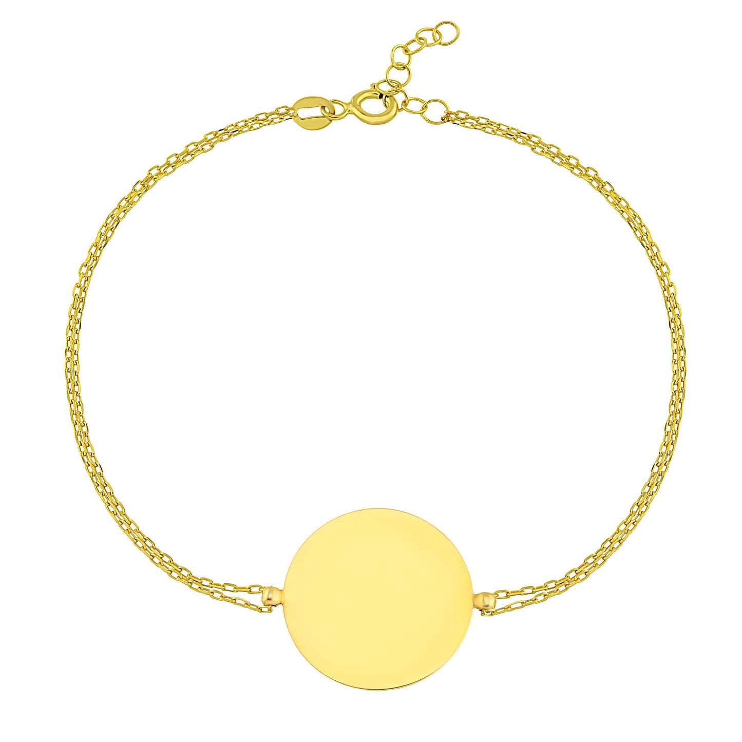 14K Real Solid Gold Zodiac Bracelet for Women, Disc Engraved Astrology Disc Horoscope Bracelet , Zodiac Sign Jewelry , Birthday Gift for Her