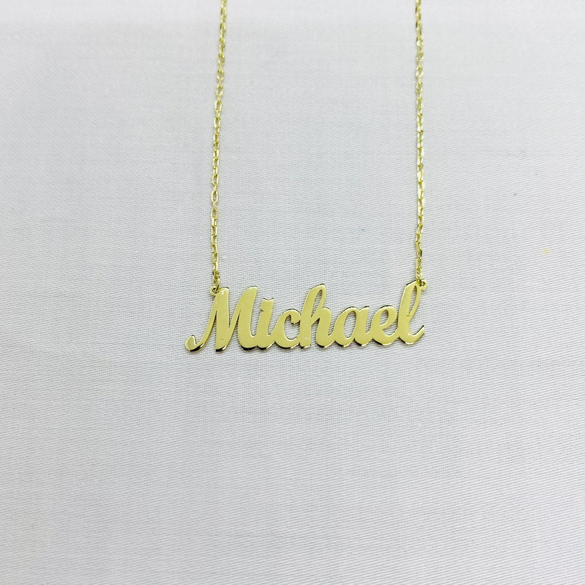 14K Real Solid Name Necklace , Nameplate Necklace , Customized Name Necklace , Dainty Personalized Jewelry, Birthday Christmas Gift for her