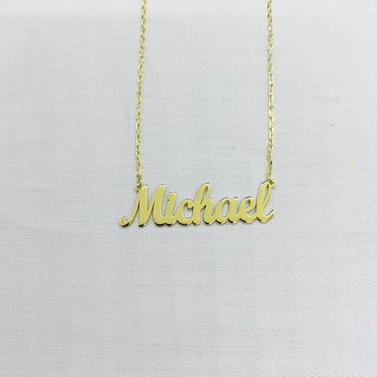 14K Real Solid Name Necklace , Nameplate Necklace , Customized Name Necklace , Dainty Personalized Jewelry, Birthday Christmas Gift for her