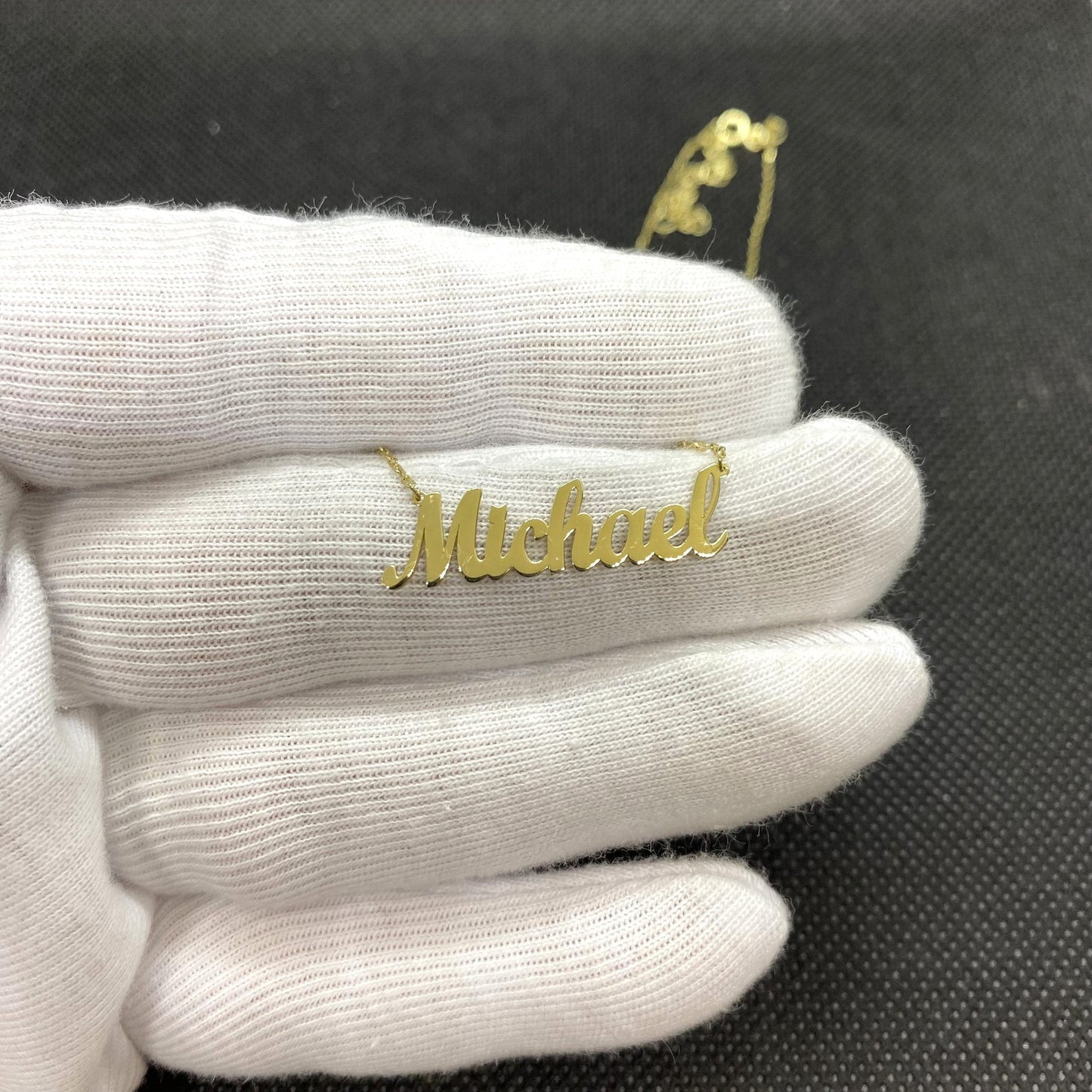 14K Real Solid Name Necklace , Nameplate Necklace , Customized Name Necklace , Dainty Personalized Jewelry, Birthday Gift for mom