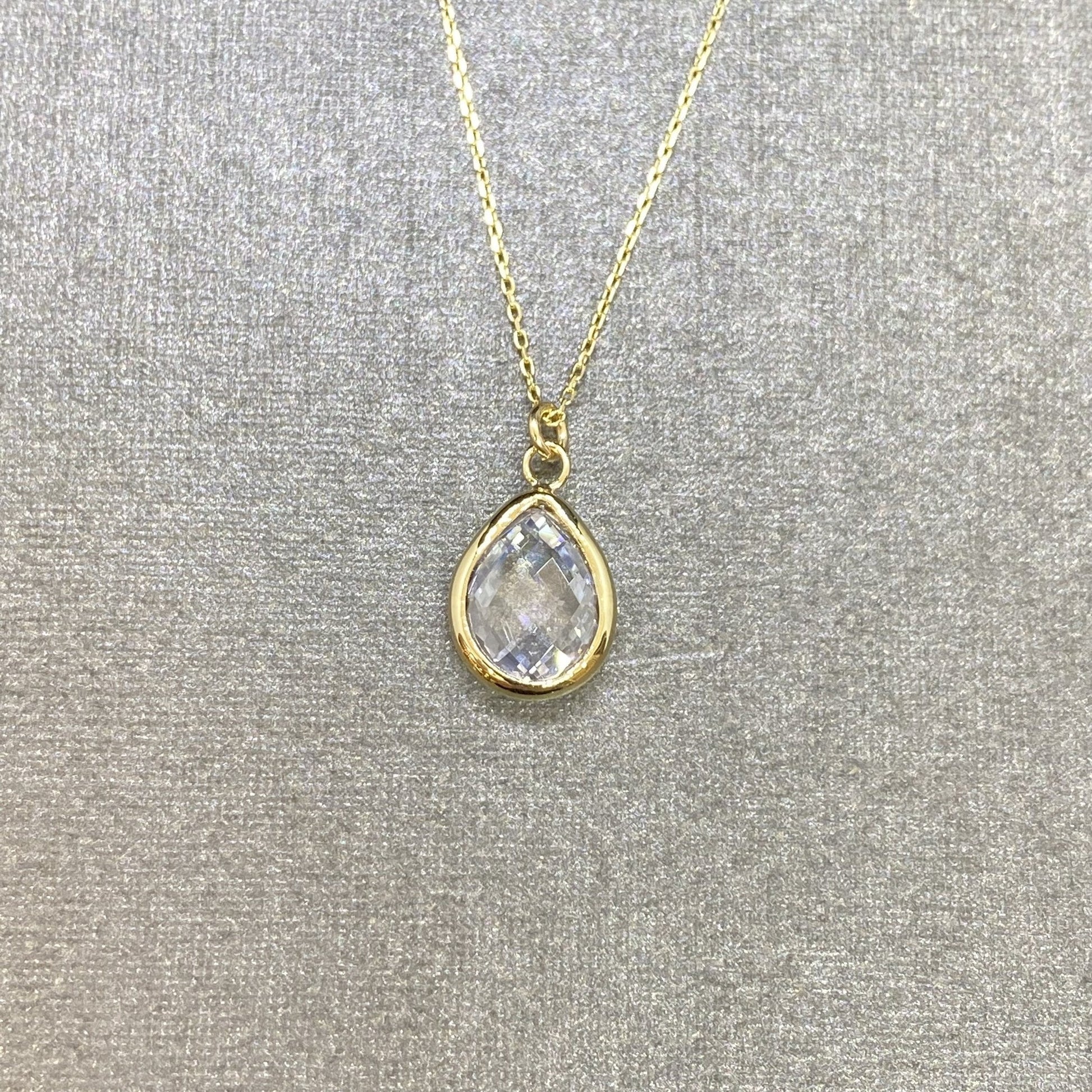 14K Solid Gold April Birthstone Necklace for Women, Charm Necklace, Boho Necklace, April Birthday Gift , Mother's Day gift , Birthday gift for mom