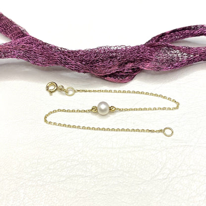 14K Solid Gold Beaded Pearl and Italian Balls Bracelet , Pearl Bracelets for Women , Dainty Freshwater Pearl Bracelet Gold , Pearl Jewelry