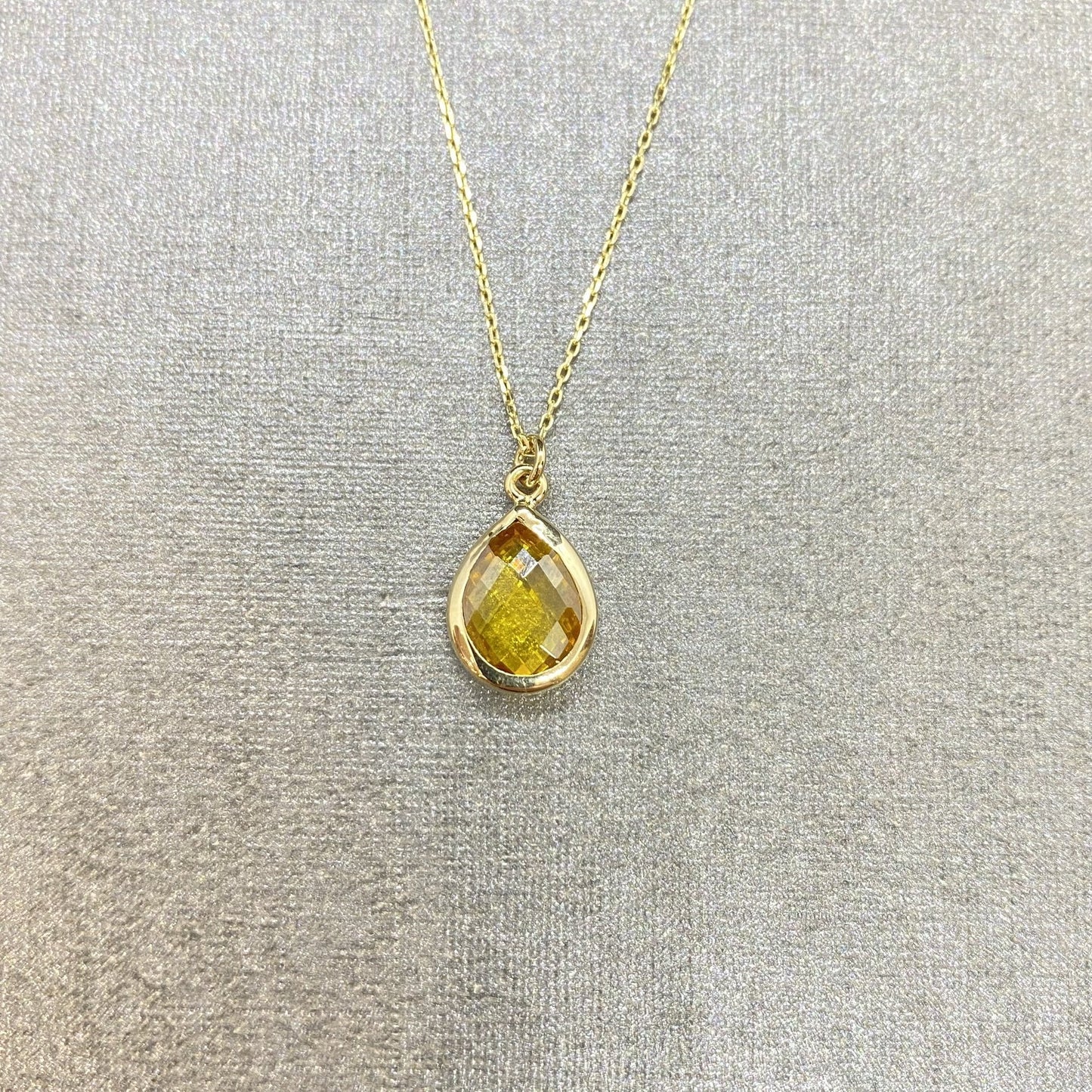 14K Solid Gold Citrine Birthstone November Necklace for Women , Citrine Necklace Gold , November Birthstone Pendant,Birthday Gift for her