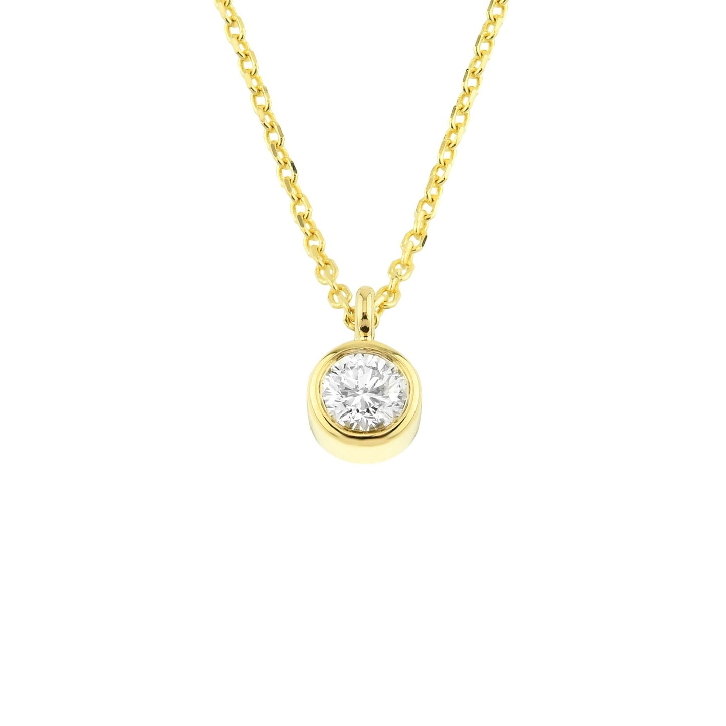 14K Solid Gold Diamond Necklace for Women , Solitaire Diamond Pendant Necklace, Minimalist Diamond Jewelry , Christmas Birthday Gift for her