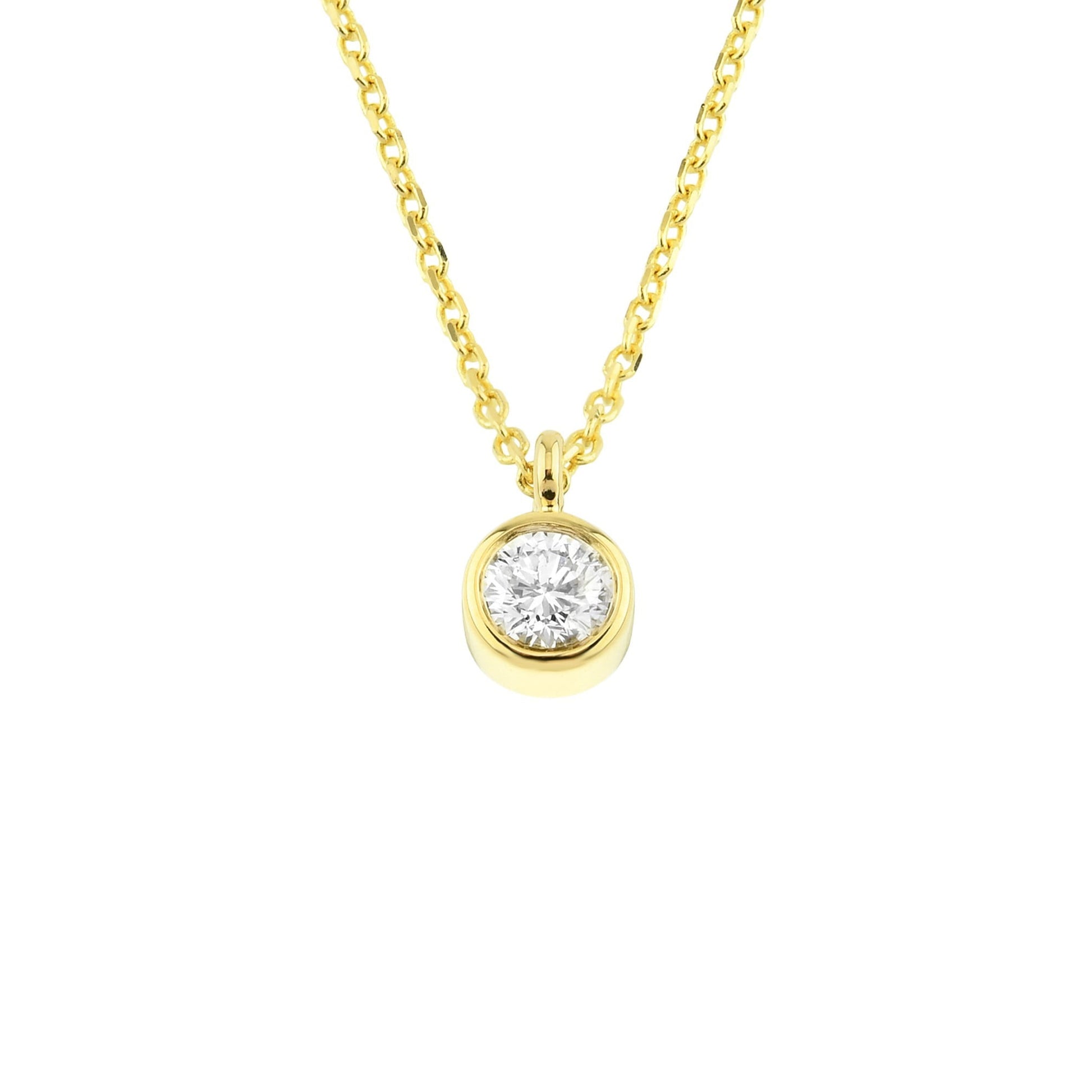 14K Solid Gold Diamond Necklace for Women , Solitaire Diamond Pendant Necklace, Minimalist Diamond Jewelry , Christmas Birthday Gift for her