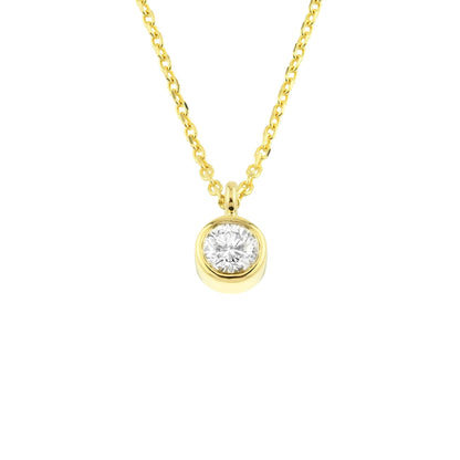 14K Solid Gold Diamond Necklace for Women , Solitaire Diamond Pendant Necklace, Minimalist Diamond Jewelry , Christmas Birthday Gift for her