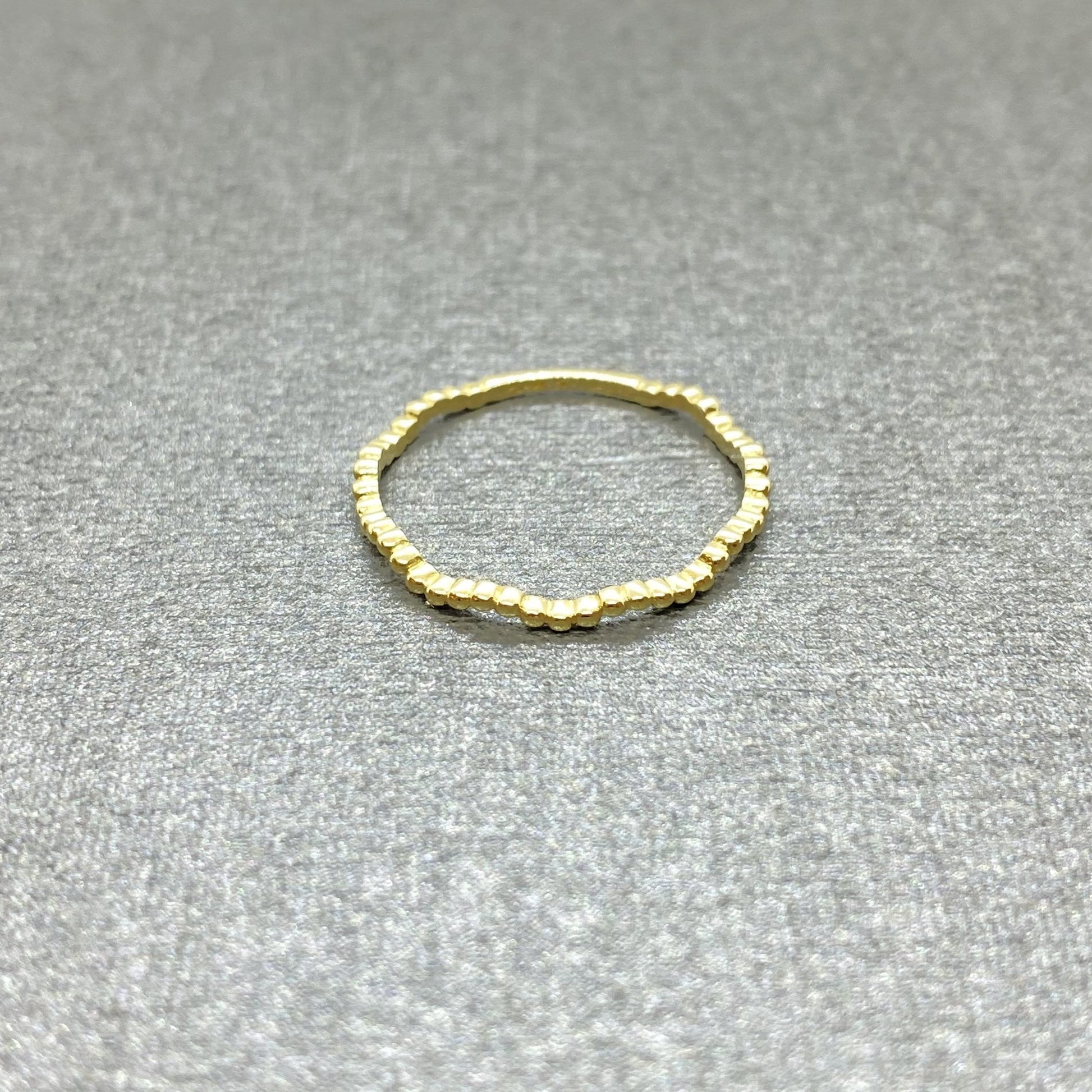 14K Solid Gold Dot Wave Ring for Women , Gold Wave Ring , 14K Solid Gold Thin Band , 14K Gold Stackable Wave Ring , Birthday Gift for Her
