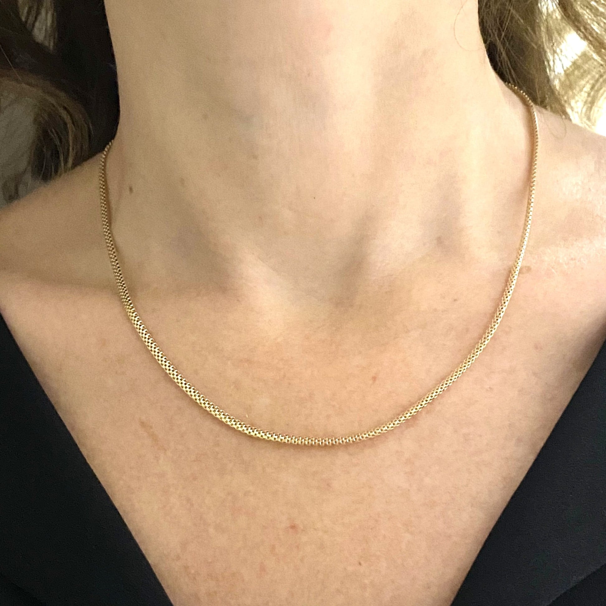 14K Solid Gold Herringbone Necklace for Women , 2.5MM X 1.4MM , Herringbone Necklace Gold , Chain Jewelry , Gift for Her , Christmas Gift