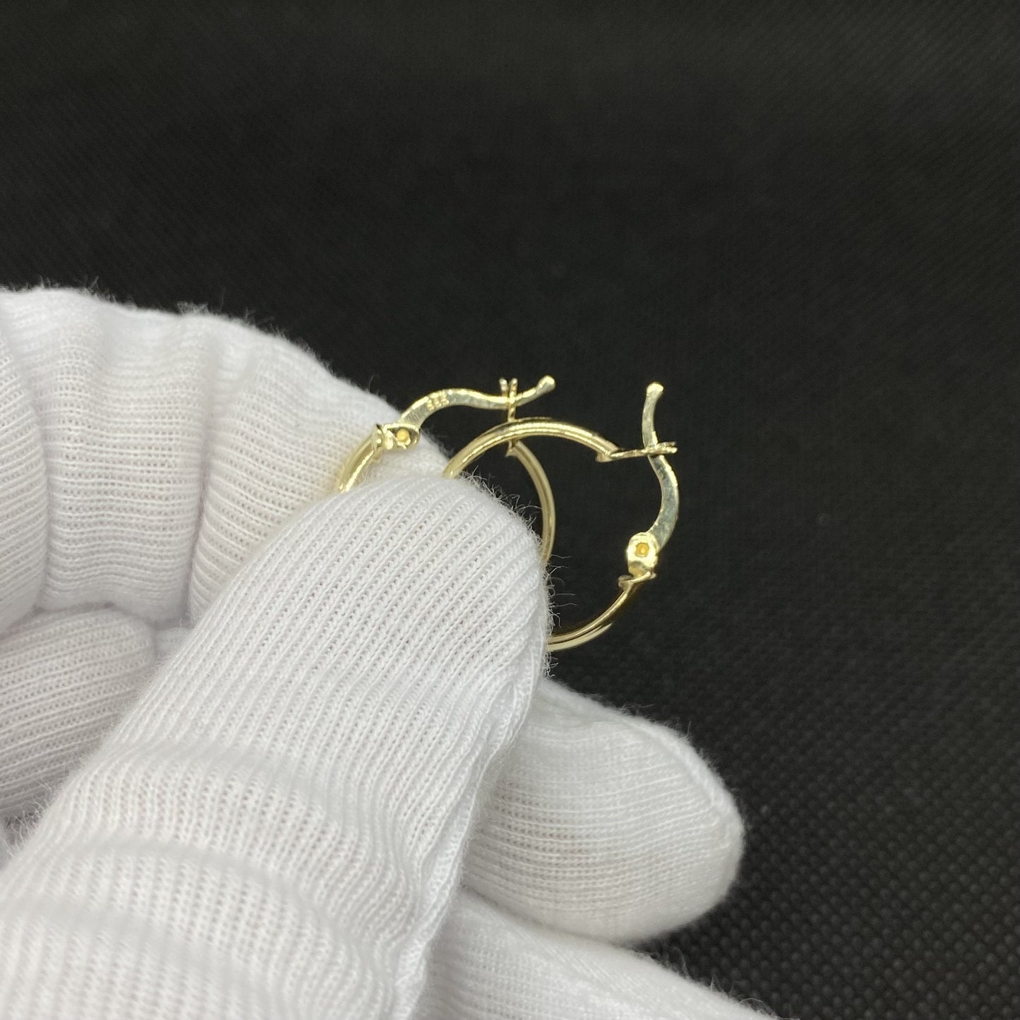 14K Solid Gold Hoop Earrings , Mini Hoop Earrings , Gift for Her , Birthday Gift for mom , 16 MM Size, 14K Gold Hoops Earrings