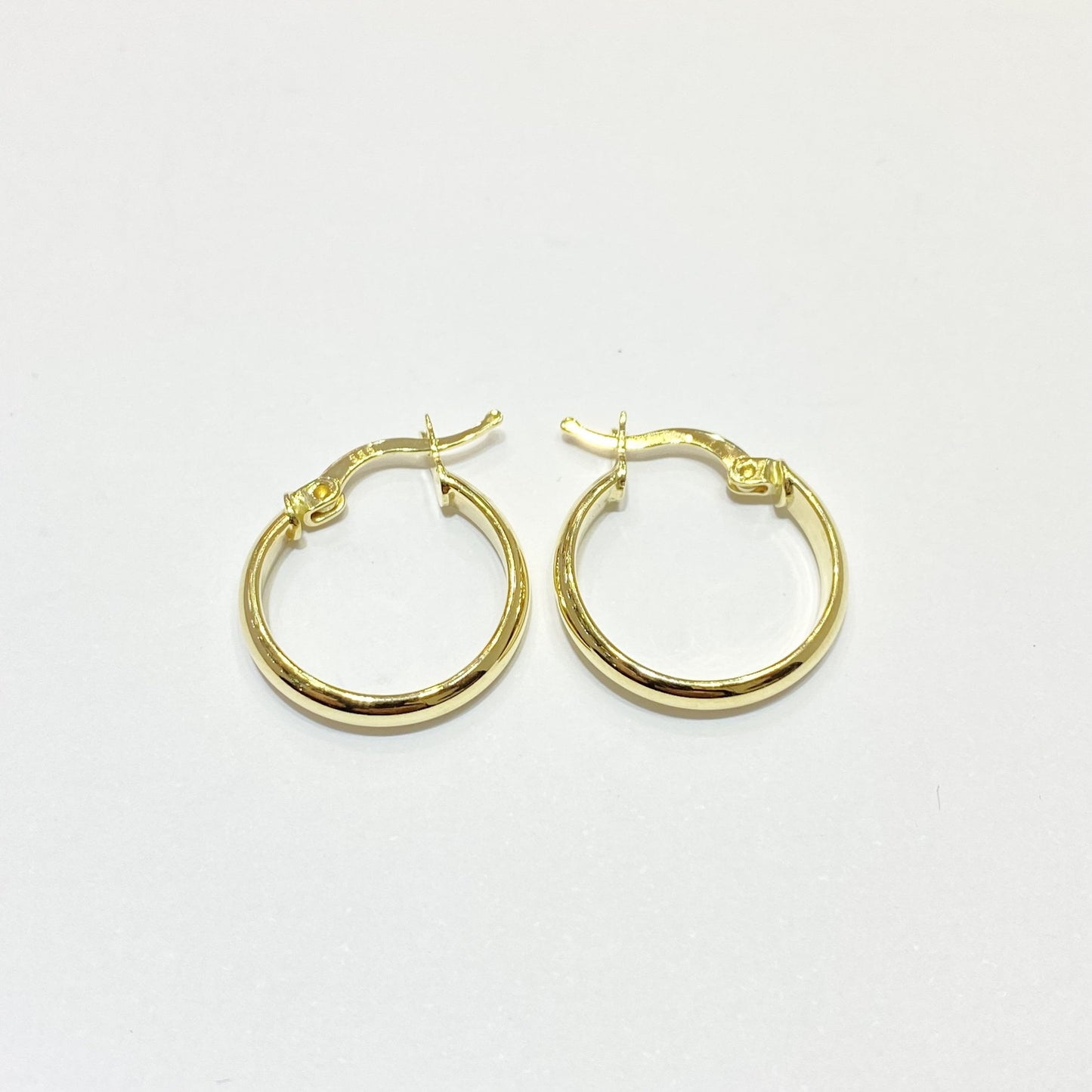 14K Solid Gold Hoop Earrings , Mini Hoop Earrings , Gift for Her , Birthday Gift for mom , 16 MM Size, 14K Gold Hoops, Women, Gift, Mom