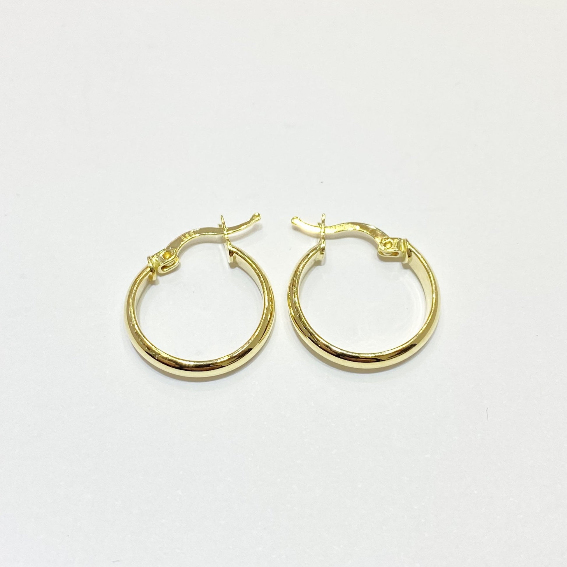 14K Solid Gold Hoop Earrings , Mini Hoop Earrings , Gift for Her , Birthday Gift for mom , 16 MM Size, 14K Gold Hoops, Women, Gift, Mom