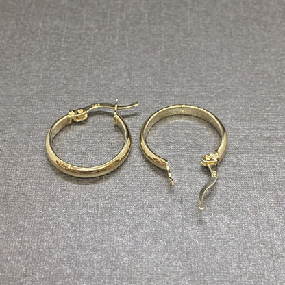 14K Solid Gold Hoop Earrings , Mini Hoop Earrings , Gift for Her , Birthday Gift for mom , 16 MM Size, 14K Gold Hoops, Women