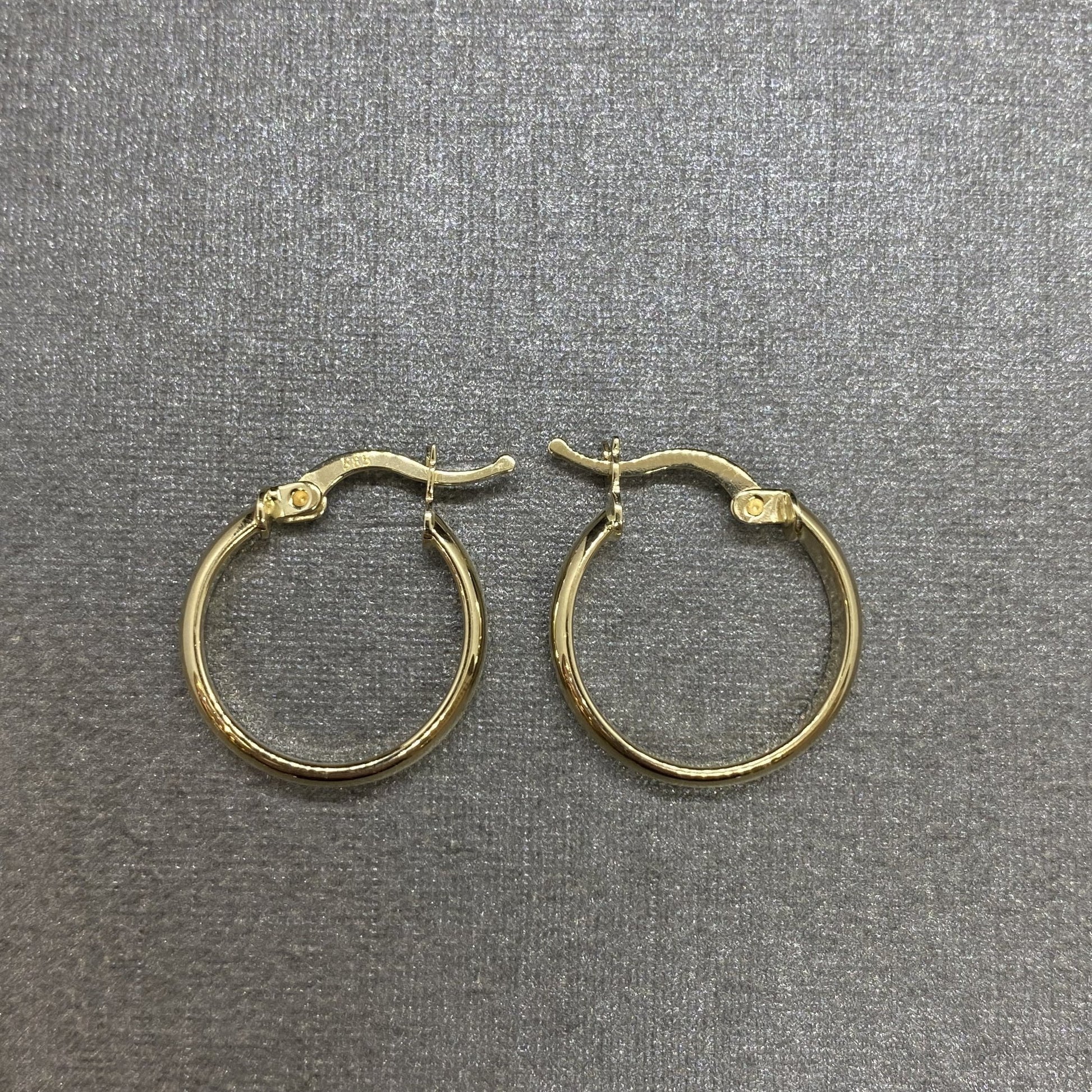 14K Solid Gold Hoop Earrings , Mini Hoop Earrings , Gift for Her , Birthday Gift for mom , 16 MM Size, 14K Gold Hoops, Women's Earrings