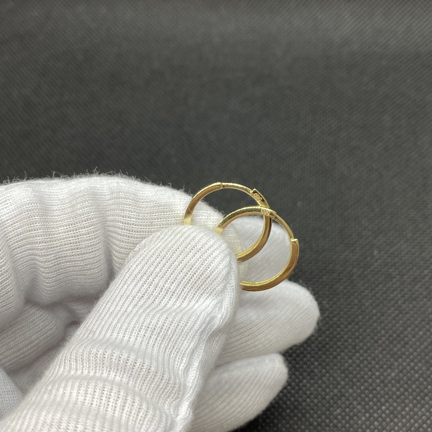 14K Solid Flat Gold Hoop Earrings for Women , Small Dainty Hoop Earrings Gold , Birthday Gift for mom , Gift for Her , Simple Hoop Earrings