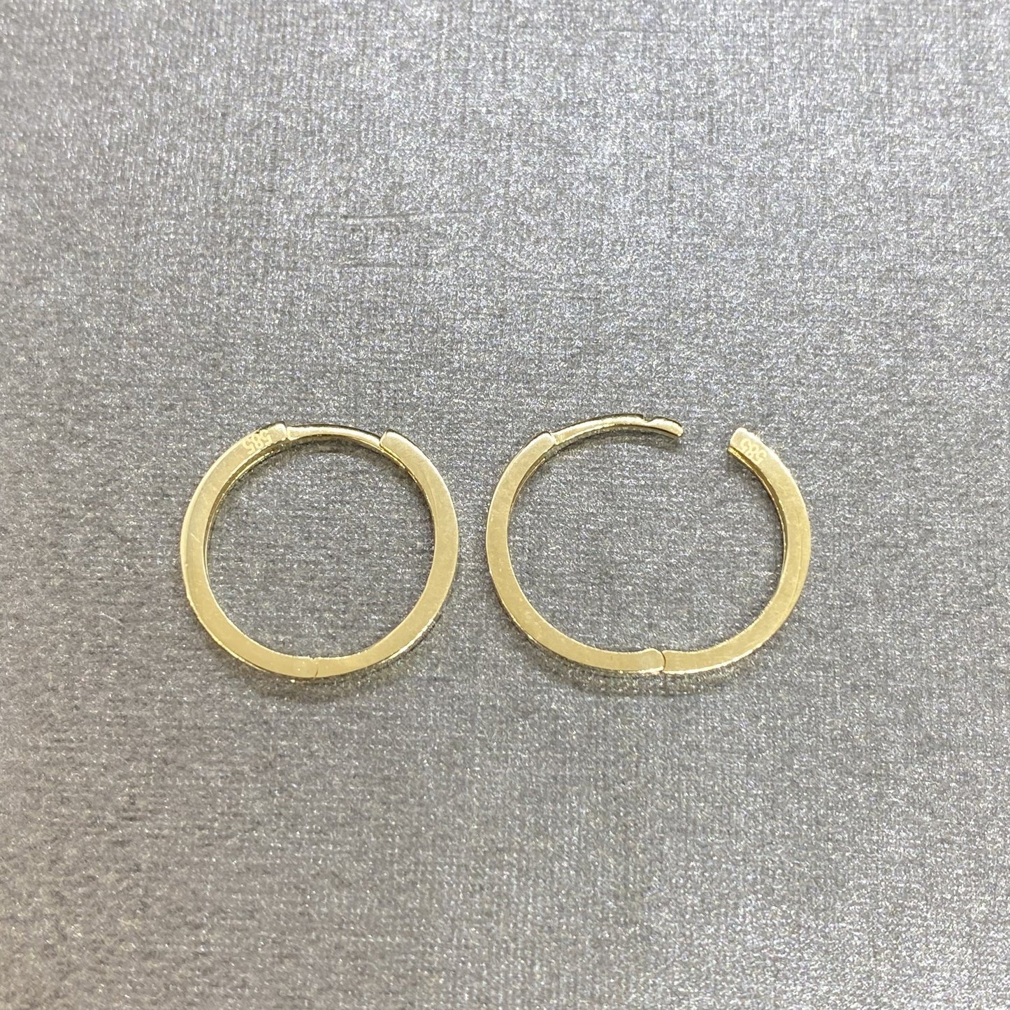 14K Solid Gold Flat Hoop Earrings for Women , Small Dainty Hoop Earrings Gold , Birthday Gift for mom , Gift for Her , Small Hoop Earrings