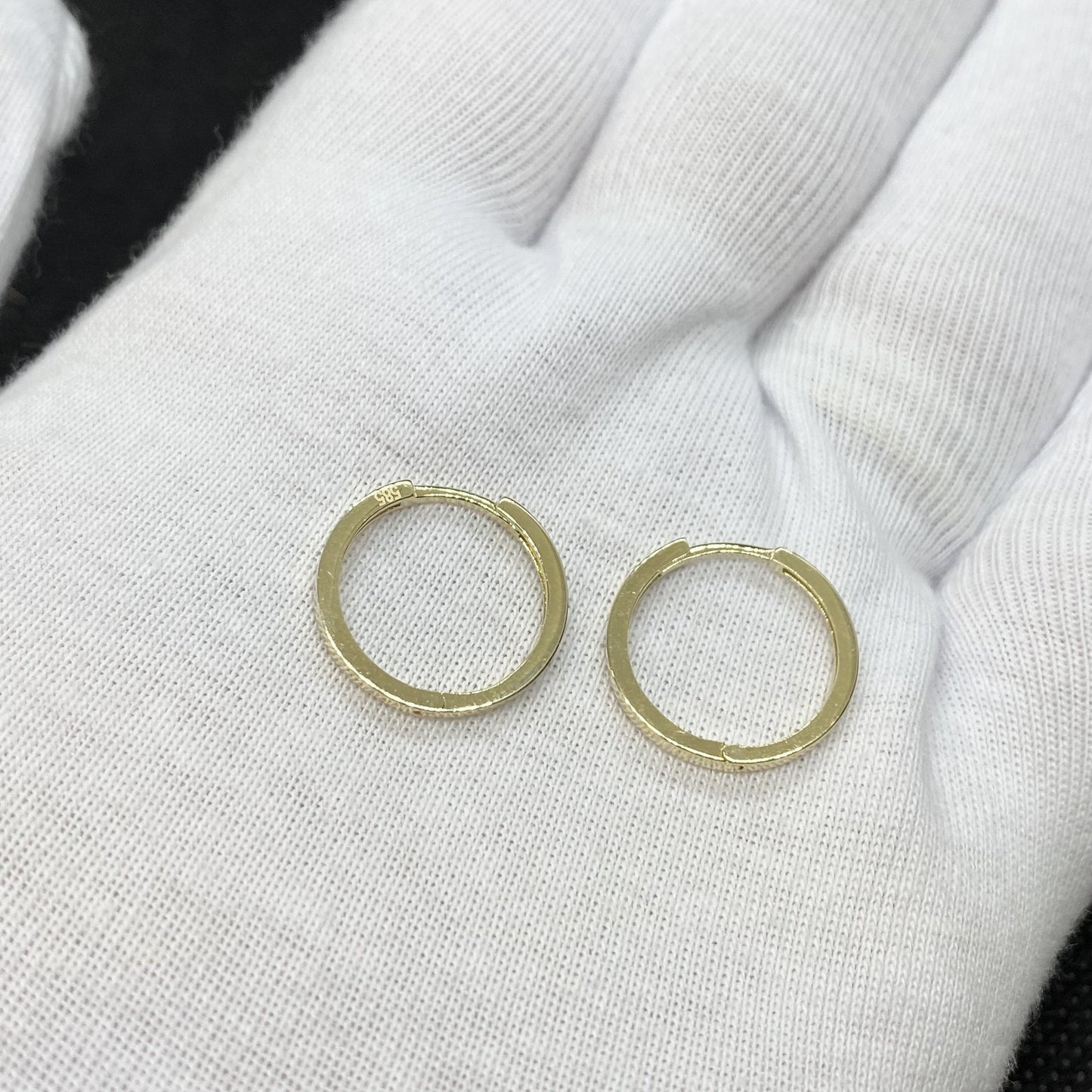 14K Solid Gold Hoop Earrings for Women , Small Dainty Hoop Earrings Gold , Birthday Gift for mom , Gift for Her , dainty Hoop Earrings