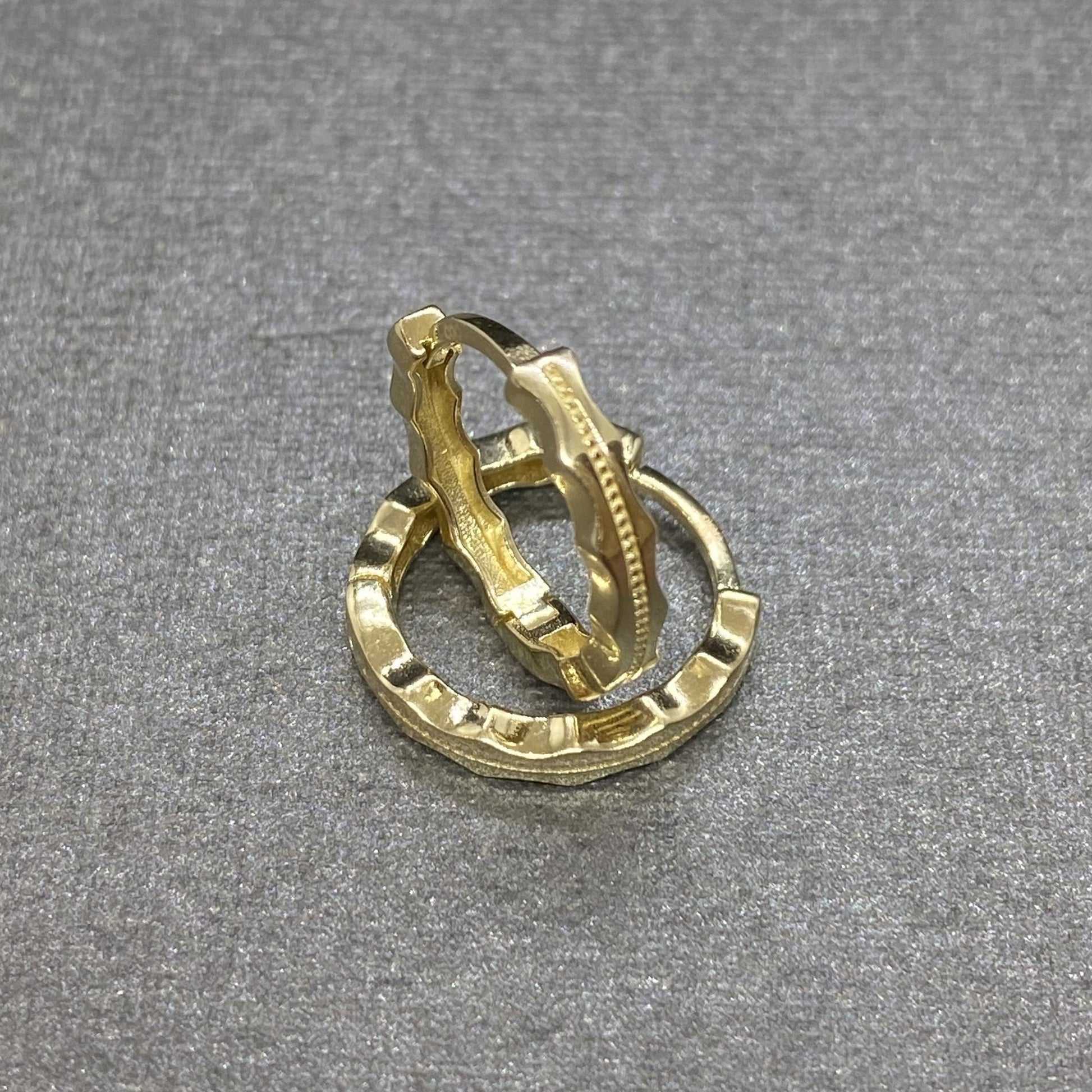 14K Solid Gold Hoop Earrings with Hand Engraved , Gift for Her , Minimalist Earrings for Women , Dainty Small Hoops Earrings , Christmas Gift