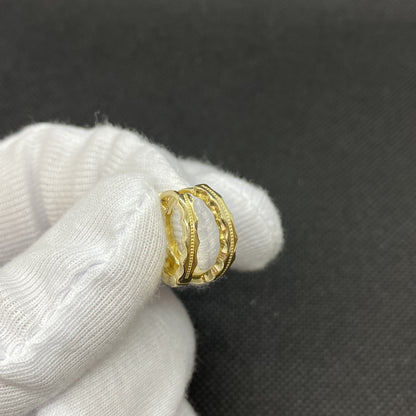 14K Solid Gold Hoop Earrings with Hand Engraved , Gift for Her , Minimalist Earrings for Women , Dainty Small Hoops Earrings , valentine's Day Gift