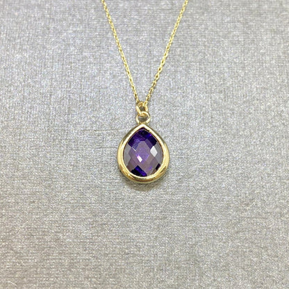 14K Solid Gold June Birthstone Necklace for Women, Alexandrite Birthstone , Personalized Gifts for Her ,Christmas Gifts,Birthstone Jewelry