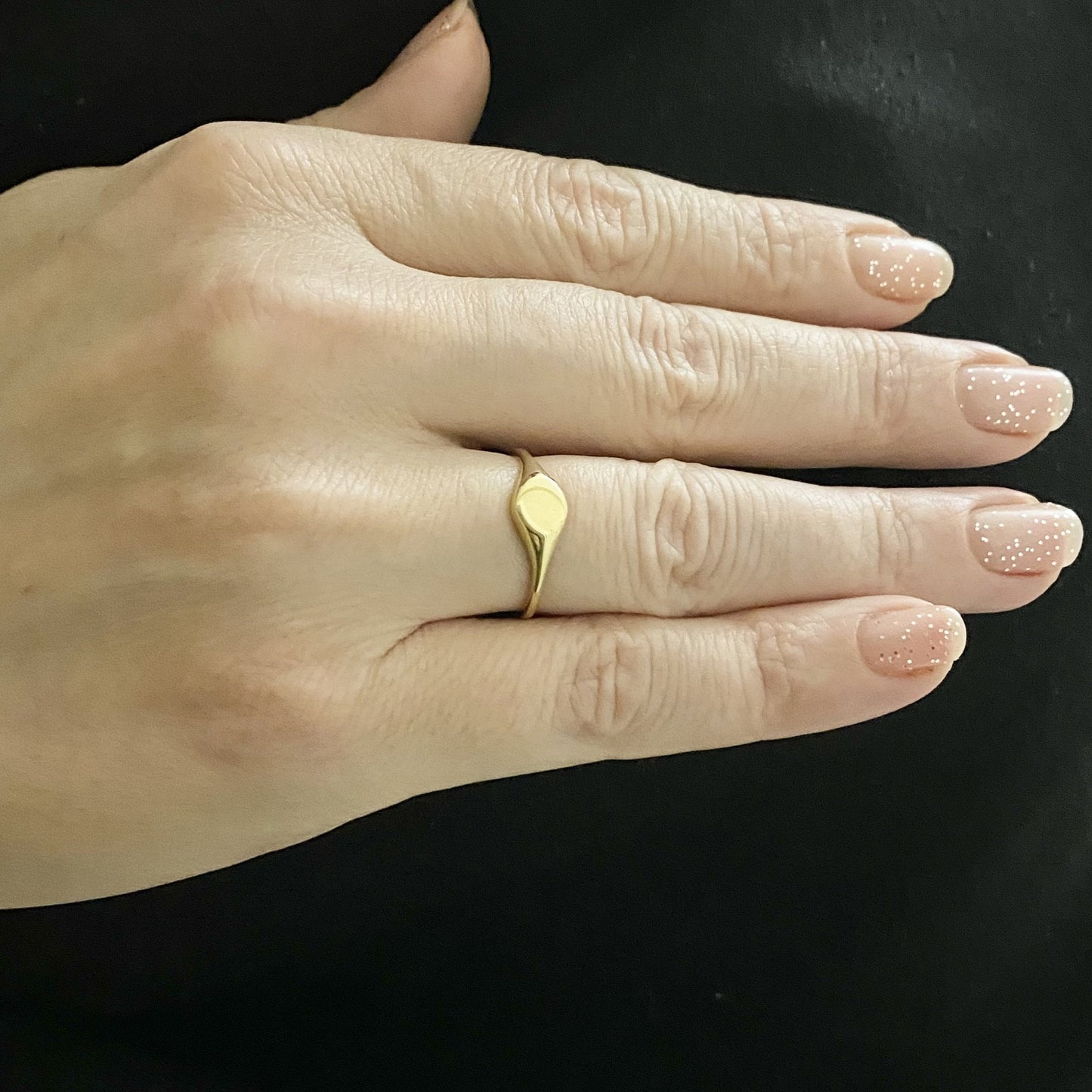 14K Solid Gold Oval Signet Ring for Women, Solid Gold Signet Ring , Oval Statement Ring, Gold Stacking Ring , 14k Solid Gold Ring, Mother's Day gift