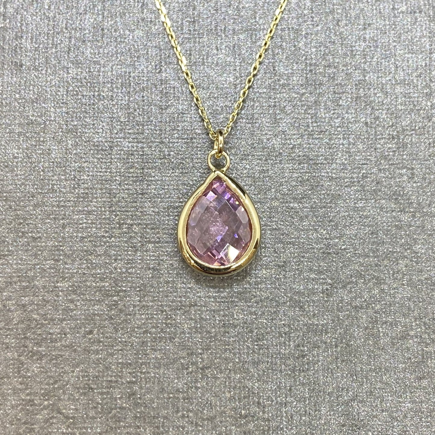 14K Solid Gold Quartz Birthstone Necklace for Women, Quartz Necklace Gold, October Birthstone Pendant, Gift for Her, Gift for mom