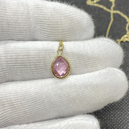 14K Solid Gold Quartz Birthstone Necklace for Women, Quartz Necklace Gold,October Birthstone Pendant, Gift for Her ,Gift for mom