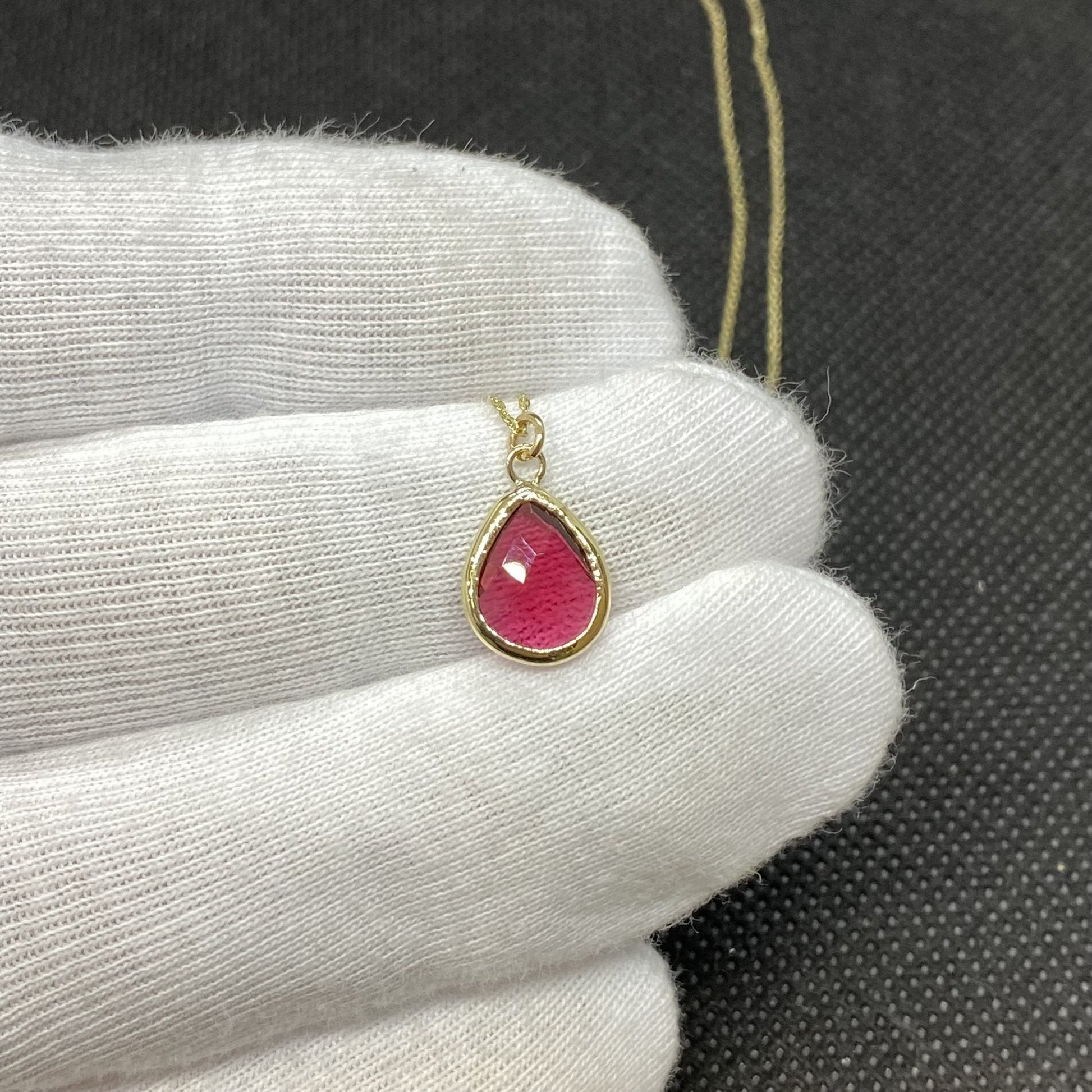 14K Solid Gold Ruby Birthstone Necklace, Delicate Necklace, Bezel Necklace, Ruby Necklace, July Birthstone, Mother's Day gift, personalized Gift