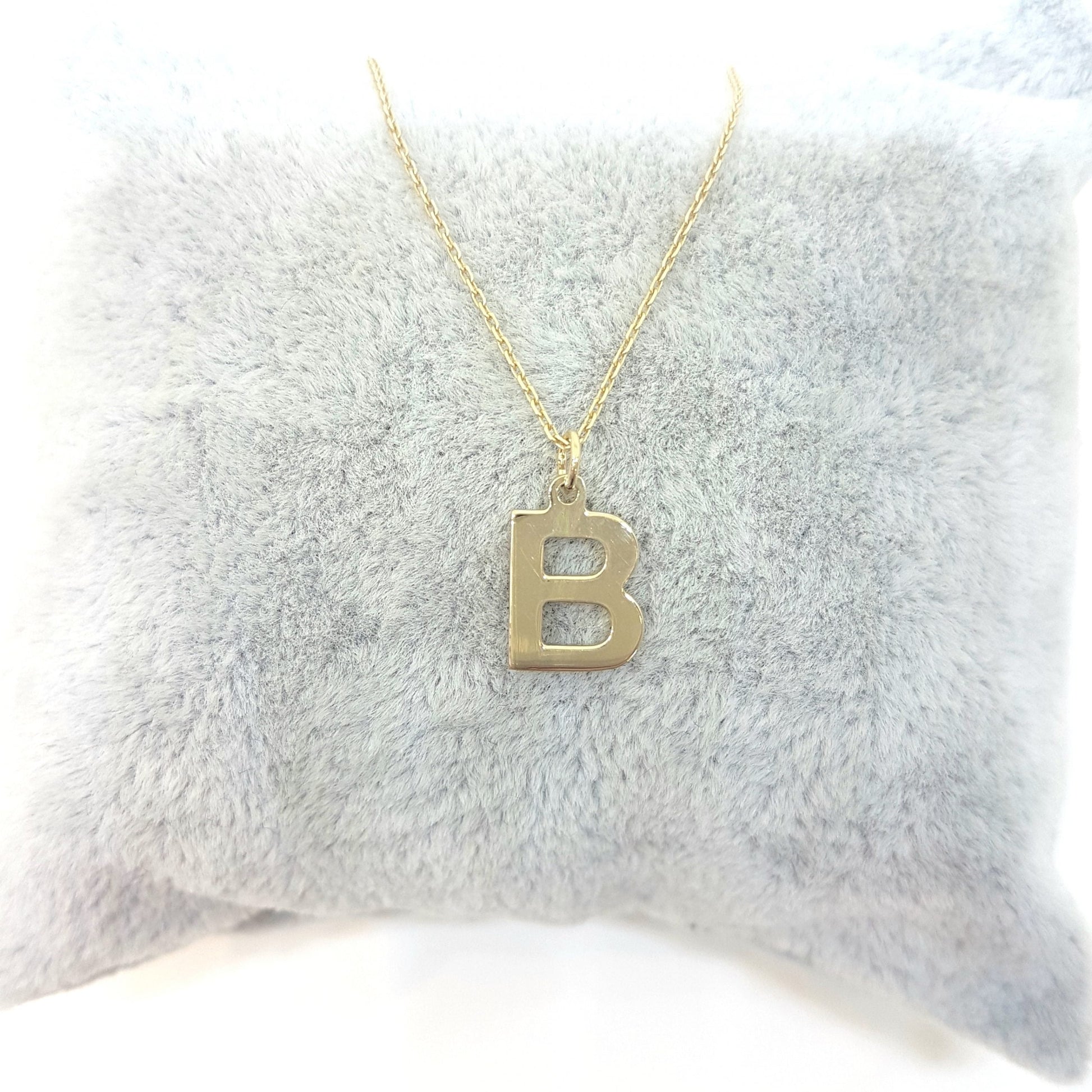 14K Real Solid Gold Initial Alphabet Letter Name Charm Cute Dainty Delicate Elegant Trendy Pendant Necklace Best Birthday Gift for Women Jewelry Mother Girlfriend Teen Girl