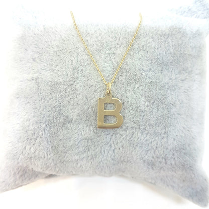 14K Real Solid Gold Initial Alphabet Letter Name Charm Cute Dainty Delicate Elegant Trendy Pendant Necklace Best Birthday Gift for Women Jewelry Mother Girlfriend Teen Girl