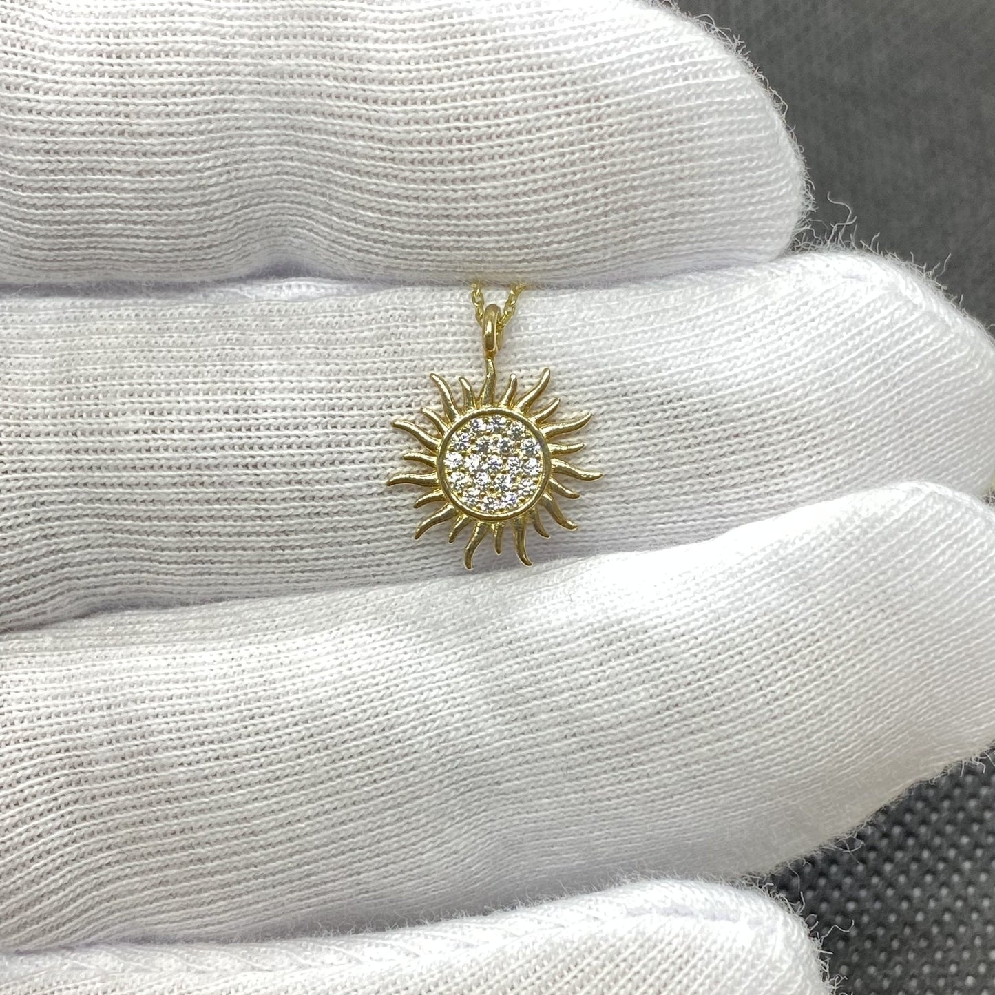 14K Solid gold Sun Pendant Necklace for Women , Sun Necklace Gold , Sun Pendant Gold , Sunshine Necklace , Sun Jewelry , mother's day gift