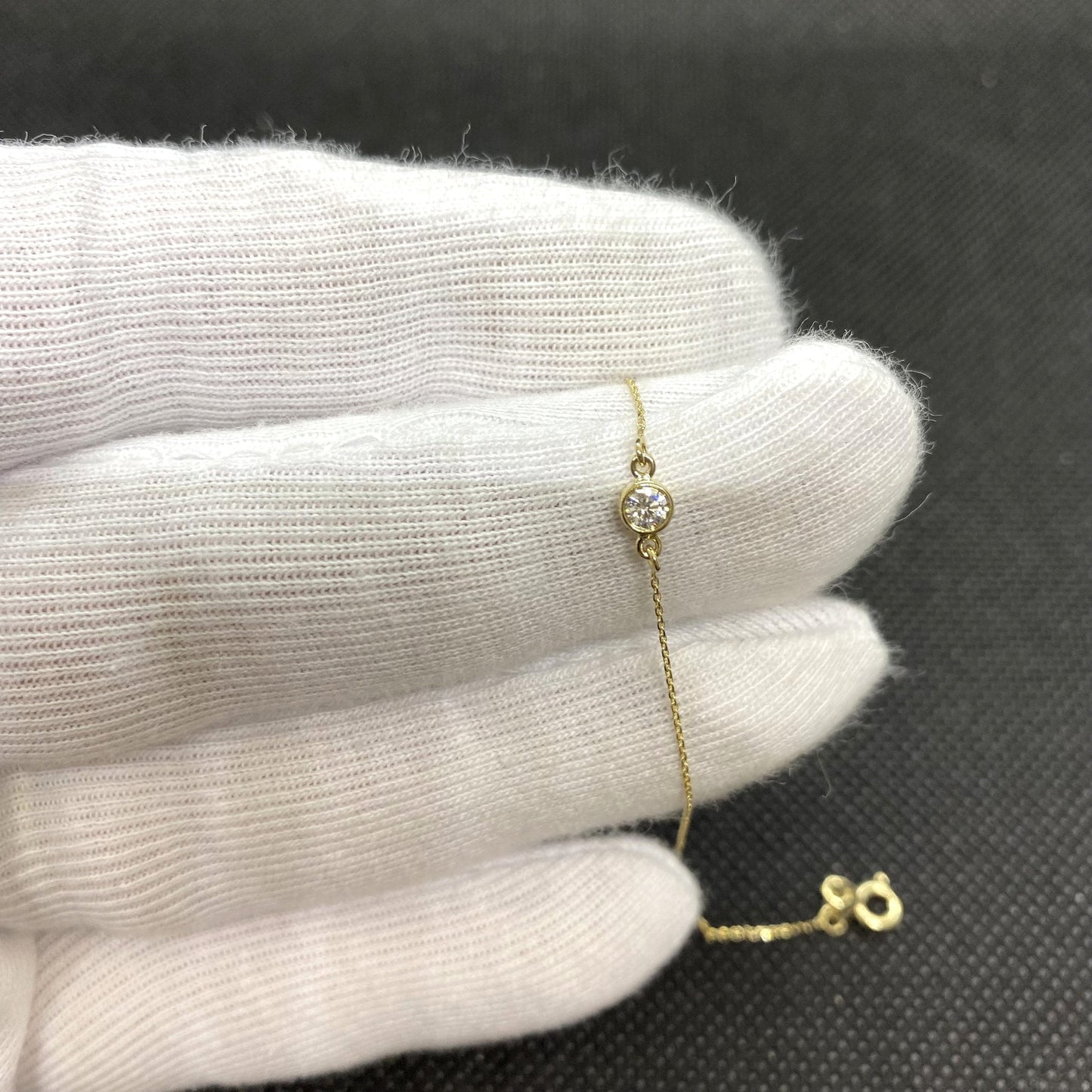 14K Solitaire Diamond Bracelet, 10 ct Solitaire Diamond Bracelet for Women , Dainty Diamond Jewelry , Christmas Birthday Gift for her