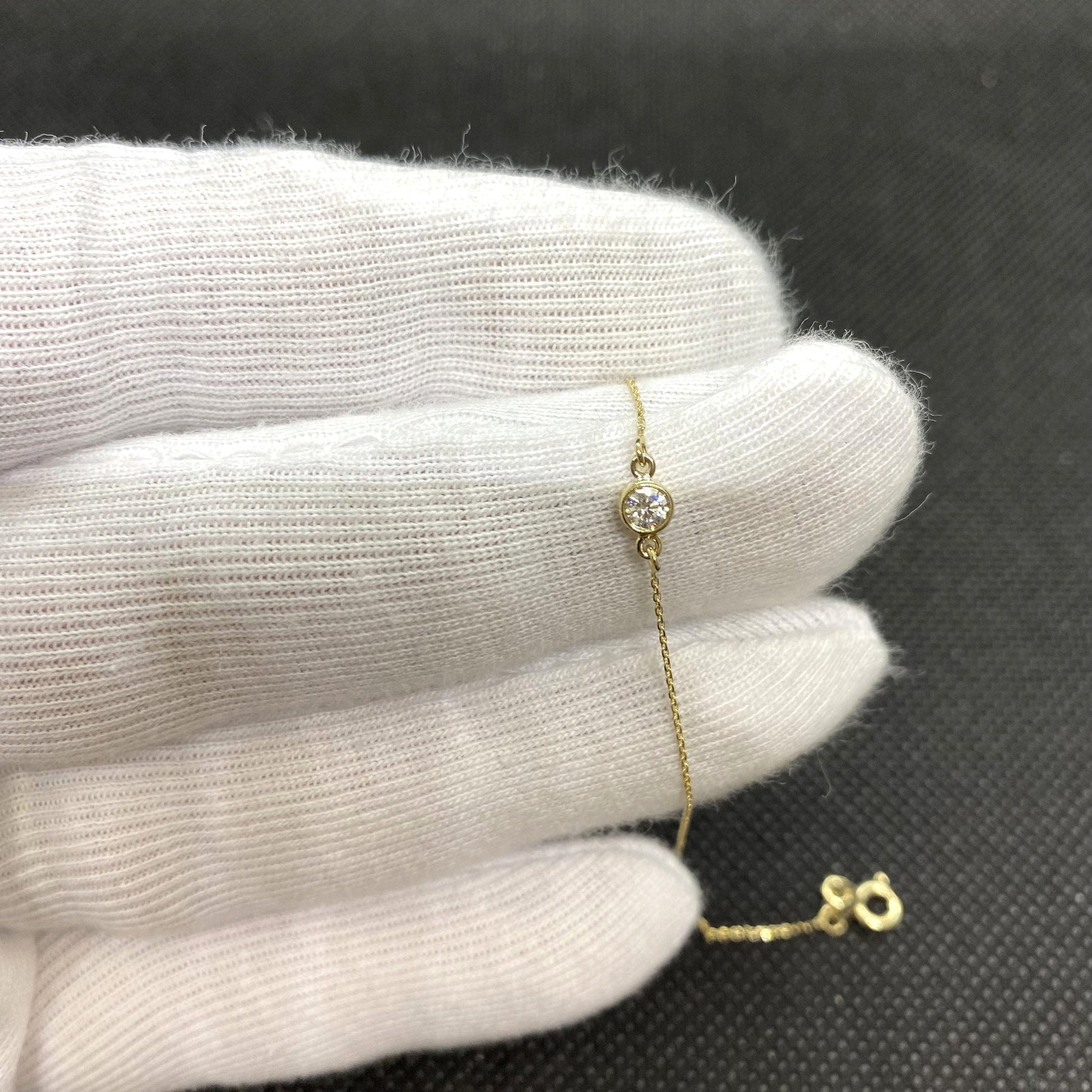 14K Solitaire Diamond Bracelet, 10 ct Solitaire Diamond Bracelet for Women , Dainty Diamond Jewelry , Christmas Birthday Gift for her